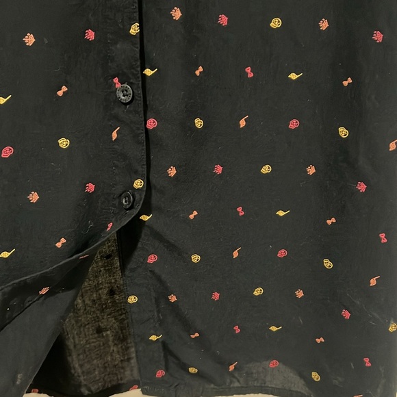 Harley-Davidson Tie Front print button down embroidered shirt blouse top 🏍️🦜 - Picture 10 of 10